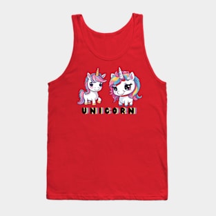 rainbow unicorns Tank Top